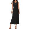 MEROKEETY Womens 2026 Summer Floral Maxi Dress Sleeveless Tie Waist Elegant Formal Bodycon Wedding Guest Party Long Dresses(Black)