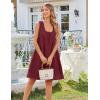 MEROKEETY Women’s Summer Boho Mini Dress 2026 Sleeveless Eyelet Embroidered Floral Flowy A Line Beach Vacation Short Dresses(Wine)
