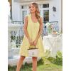 MEROKEETY Women’s Summer Boho Mini Dress 2026 Sleeveless Eyelet Embroidered Floral Flowy A Line Beach Vacation Short Dresses(Yellow)