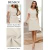 MEROKEETY Women’s Summer Short Sleeve Mini Dress 2026 Spring Elegant Business A Line Bodycon Work Graduation Short Dress(Apricot)