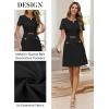 MEROKEETY Women’s Summer Short Sleeve Mini Dress 2026 Spring Elegant Business A Line Bodycon Work Graduation Short Dress(Black)