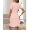 MEROKEETY Women’s Summer Short Sleeve Mini Dress 2026 Spring Elegant Business A Line Bodycon Work Graduation Short Dress(Pink)