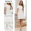 MEROKEETY Women’s Summer Short Sleeve Mini Dress 2026 Spring Elegant Business A Line Bodycon Work Graduation Short Dress(White)