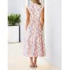 MEROKEETY Women’s Summer Sleeveless Floral Maxi Dress 2026 Boho Casual Flowy Zipper V Neck Split Beach Dresses(Apricot)