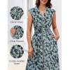 MEROKEETY Women’s Summer Sleeveless Floral Maxi Dress 2026 Boho Casual Flowy Zipper V Neck Split Beach Dresses(Dustyblue)