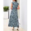 MEROKEETY Women’s Summer Sleeveless Floral Maxi Dress 2026 Boho Casual Flowy Zipper V Neck Split Beach Dresses(Dustyblue)
