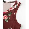 MEROKEETY Women’s 2026 Summer Sleeveless Tank Tops V Neck Ribbed Dressy Casual Henley Shirts Button Loose Cami Tees(Maroonfloral)
