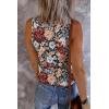 MEROKEETY Women’s 2026 Summer Sleeveless Tank Tops V Neck Ribbed Dressy Casual Henley Shirts Button Loose Cami Tees(Multicolored)