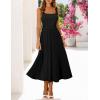MEROKEETY Women’s Summer Midi Dress 2026 Spring Sleeveless Pleated A Line Casual Business Work Cocktail Vacation Dresses(Black)