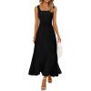 MEROKEETY Women’s Summer Midi Dress 2026 Spring Sleeveless Pleated A Line Casual Business Work Cocktail Vacation Dresses(Black)