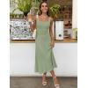 MEROKEETY Women’s Summer Midi Dress 2026 Spring Sleeveless Pleated A Line Casual Business Work Cocktail Vacation Dresses(Green)