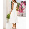 MEROKEETY Women’s Summer Midi Dress 2026 Spring Sleeveless Pleated A Line Casual Business Work Cocktail Vacation Dresses(White)