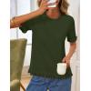 MEROKEETY Women’s Spring Short Sleeve Sweater 2026 Summer Business Casual Shirt Cute Ruffled Knit Dressy Tops Trendy Clothes(Green)