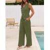 MEROKEETY Women’s 2 Piece Outfits Summer 2026 Sleeveless Suit Vest Wide Leg Pants Business Work Casual Blazer Sets(Army)