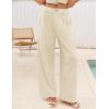 MEROKEETY Women’s 2 Piece Outfits Summer 2026 Sleeveless Suit Vest Wide Leg Pants Business Work Casual Blazer Sets(Beige)