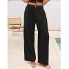 MEROKEETY Women’s 2 Piece Outfits Summer 2026 Sleeveless Suit Vest Wide Leg Pants Business Work Casual Blazer Sets(Black)