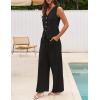 MEROKEETY Women’s 2 Piece Outfits Summer 2026 Sleeveless Suit Vest Wide Leg Pants Business Work Casual Blazer Sets(Black)
