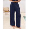MEROKEETY Women’s 2 Piece Outfits Summer 2026 Sleeveless Suit Vest Wide Leg Pants Business Work Casual Blazer Sets(Navy)