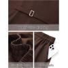 MEROKEETY Women’s 2026 Summer 2 Piece Suit Sets Sleeveless V Neck Button Vest Outfits Business Blazer Short Matching Set(Dark Coffee)