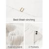 MEROKEETY Women’s 2026 Summer 2 Piece Suit Sets Sleeveless V Neck Button Vest Outfits Business Blazer Short Matching Set(White)