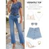 MEROKEETY Women’s 2026 Summer Short Sleeve Floral Mesh Top Dressy Casual Crewneck Ruched Fitted T Shirt Blouse Spring Clothes(Dusty Blue)
