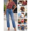 MEROKEETY Women’s 2026 Summer Short Sleeve Floral Mesh Top Dressy Casual Crewneck Ruched Fitted T Shirt Blouse Spring Clothes(Wine)