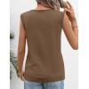 MEROKEETY Womens Spring Sweater Vest 2026 Summer V Neck Sleeveless Knit Tank Top Business Casual Work Outfit Fashion Clothes(Brown)