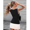 MEROKEETY Womens Summer V Neck Lace Tank Tops 2026 Sleeveless Elegant Sexy Casual Trendy Going Out Cami Shirts(Black)