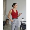 MEROKEETY Womens Summer V Neck Lace Tank Tops 2026 Sleeveless Elegant Sexy Casual Trendy Going Out Cami Shirts(Red)