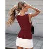 MEROKEETY Womens Summer V Neck Lace Tank Tops 2026 Sleeveless Elegant Sexy Casual Trendy Going Out Cami Shirts(Wine)