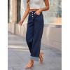 MEROKEETY Wide Leg Jeans Women 2026 Baggy Trendy Mid Rise Button Fly Straight Leg Turned-up Hem Denim Pants with Pockets(Indigo)