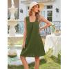 MEROKEETY Women’s Summer Eyelet Hollow Out Sundress 2026 Sleeveless Swing A Line Boho Beach Vacation Mini Short Dresses(Army Green)