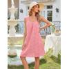 MEROKEETY Women’s Summer Eyelet Hollow Out Sundress 2026 Sleeveless Swing A Line Boho Beach Vacation Mini Short Dresses(Pink)