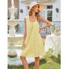 MEROKEETY Women’s Summer Eyelet Hollow Out Sundress 2026 Sleeveless Swing A Line Boho Beach Vacation Mini Short Dresses(Yellow)
