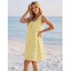 MEROKEETY Women’s Summer Eyelet Hollow Out Sundress 2026 Sleeveless Swing A Line Boho Beach Vacation Mini Short Dresses(Yellow)