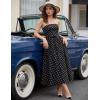 MEROKEETY Women’s Summer Floral Maxi Dresses 2026 Strapless Tube Smocked Tie Boho Beach Wedding Guest Flowy Long Sundress(Black)