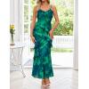 MEROKEETY Womens Spring Wedding Guest Dress 2026 Summer Beach Floral Cocktail Party Formal Ruffle Bodycon Maxi Dresses(Green)