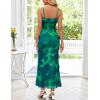 MEROKEETY Womens Spring Wedding Guest Dress 2026 Summer Beach Floral Cocktail Party Formal Ruffle Bodycon Maxi Dresses(Green)