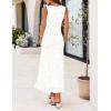 MEROKEETY Women’s Summer Floral Ruffle Maxi Dress High Slit Sleeveless Bodycon Formal Cocktail Wedding Guest Prom Dresses(White)
