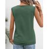 MEROKEETY Womens Summer V Neck Knit Tank Top 2026 Spring Sleeveless Sweater Vest Business Casual Shirt Outfit Fashion Clothes(Dustygreen)