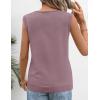 MEROKEETY Womens Summer V Neck Knit Tank Top 2026 Spring Sleeveless Sweater Vest Business Casual Shirt Outfit Fashion Clothes(Grey Purple)