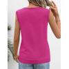 MEROKEETY Womens Summer V Neck Knit Tank Top 2026 Spring Sleeveless Sweater Vest Business Casual Shirt Outfit Fashion Clothes(Hotpink)