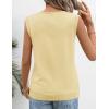 MEROKEETY Womens Summer V Neck Knit Tank Top 2026 Spring Sleeveless Sweater Vest Business Casual Shirt Outfit Fashion Clothes(Lightyellow)