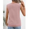 MEROKEETY Womens Summer V Neck Knit Tank Top 2026 Spring Sleeveless Sweater Vest Business Casual Shirt Outfit Fashion Clothes(Pink)
