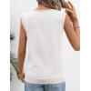 MEROKEETY Womens Summer V Neck Knit Tank Top 2026 Spring Sleeveless Sweater Vest Business Casual Shirt Outfit Fashion Clothes(White)