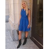 MEROKEETY Women’s 2026 Summer Casual Mini Sundress Beach Vacation Sleeveless V Neck Flowy A Line Dress with Pockets(Royalblue)