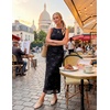 MEROKEETY Women’s Summer Wedding Guest Maxi Dress 2026 Sleeveless Floral Bodycon Mesh Cocktail Formal Party Long Dresses(Black)