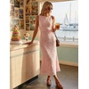 MEROKEETY Women’s Summer Wedding Guest Maxi Dress 2026 Sleeveless Floral Bodycon Mesh Cocktail Formal Party Long Dresses(Lightpink)