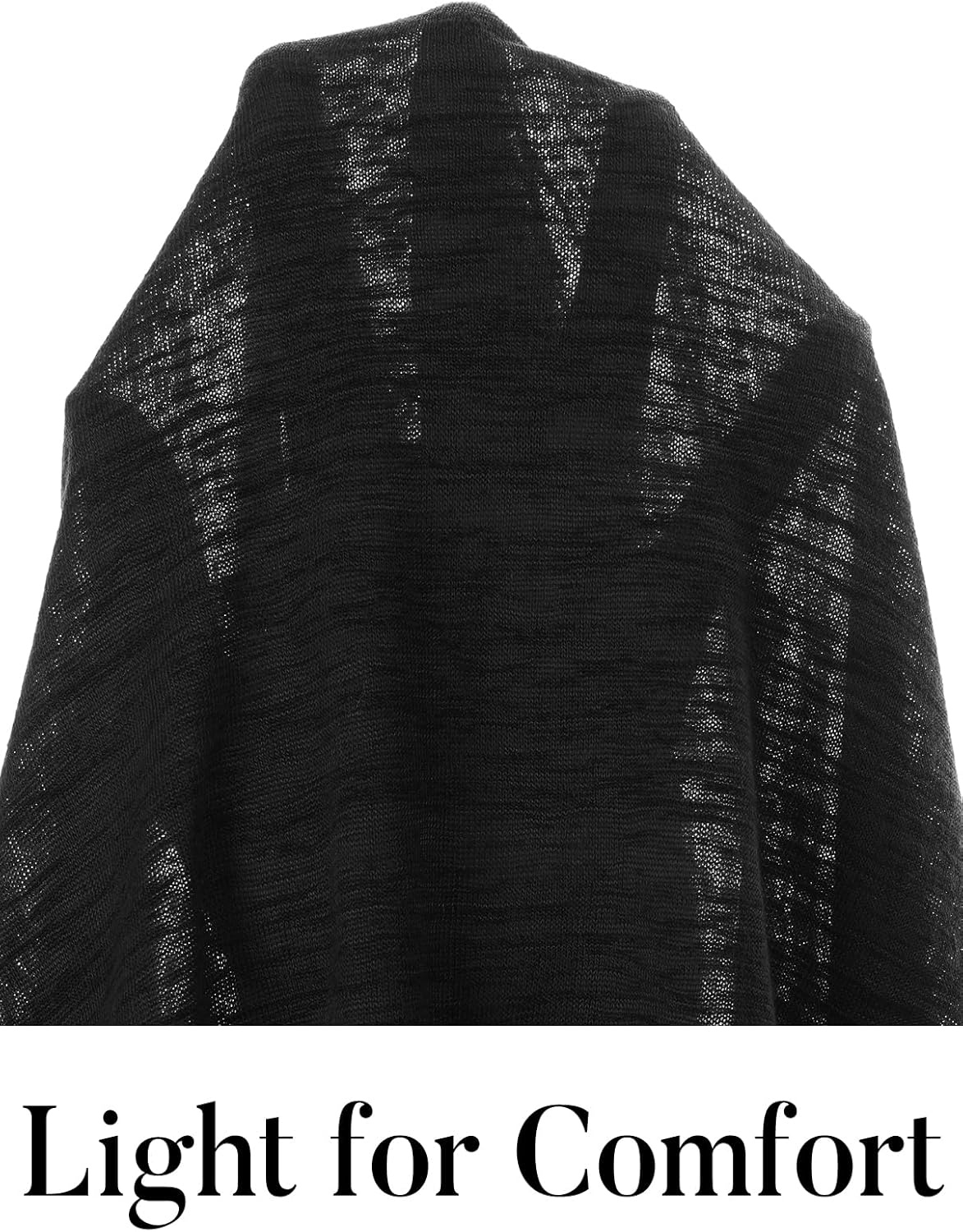 image:imageMEROKEETY Womens Summer Lightweight Cardigan 2026 Open Front Trendy Casual Shrugs Long Sleeve Button Beach Cover Up TopsBlack