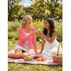 MEROKEETY Women’s Summer Lightweight Cardigan 2026 Open Front Trendy Casual Shrugs Long Sleeve Button Beach Cover Up Tops(Coral Red)
